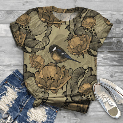 Camiseta Cuello Redondo Estampado 3D Colección Aves - Image 9
