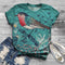 Camiseta Cuello Redondo Estampado 3D Colección Aves