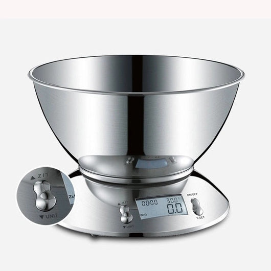 Báscula Digital de Cocina en Acero Inoxidable - Precisión para Repostería y Alimentos