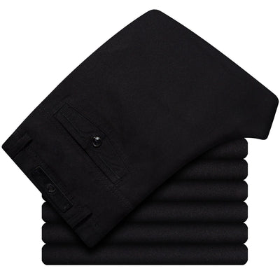Pantalones Casuales de Verano para Hombres Maduros - Cintura Alta Recta Holgada - Image 4