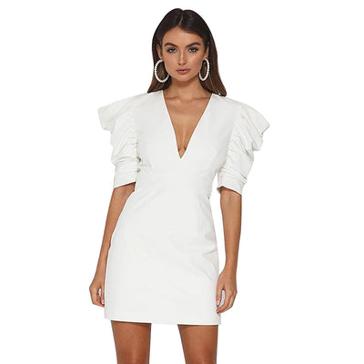 Vestido de Fiesta Elegante para Mujer Escote en V Profundo