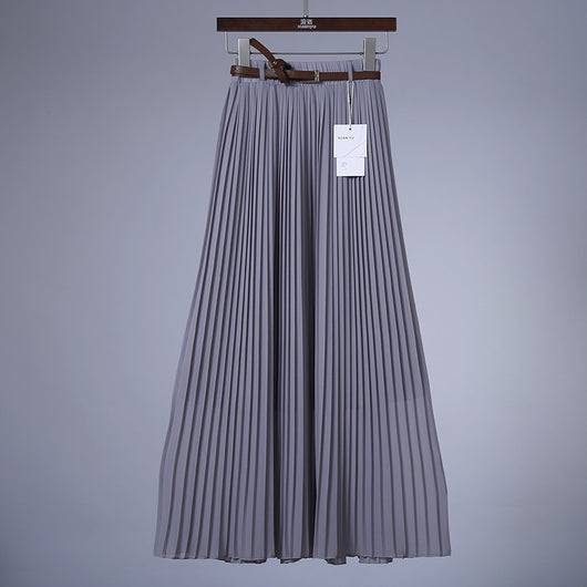 Falda Plisada de Gasa Fluida con Largo Midi y Caída Elegante - Image 17