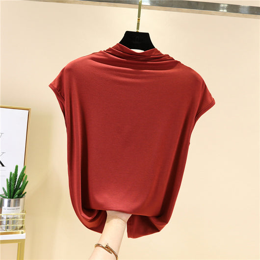 Blusa Suelta de Color Liso con Top Interior - Image 2