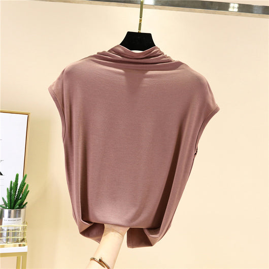 Blusa Suelta de Color Liso con Top Interior - Image 5