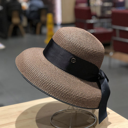 Sombrero de Paja Retro con Moño para Playa - Estilo Verano Femenino - Image 9