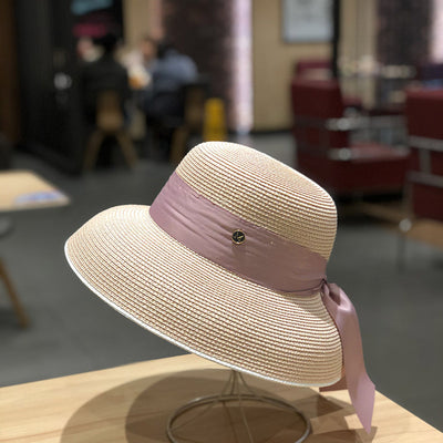 Sombrero de Paja Retro con Moño para Playa - Estilo Verano Femenino - Image 5