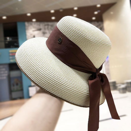 Sombrero de Paja Retro con Moño para Playa - Estilo Verano Femenino - Image 7