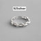 Chain cutout fine chain opening female ring 925silver Adjustable