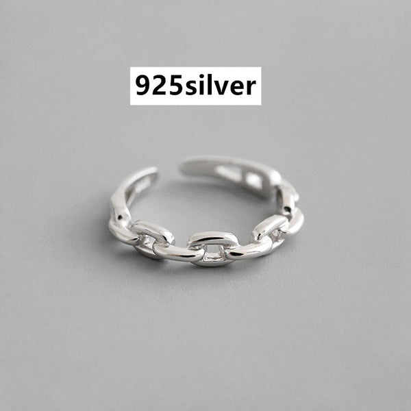 Anillo Abierto de Cadena Fina Calada para Mujer - Image 6