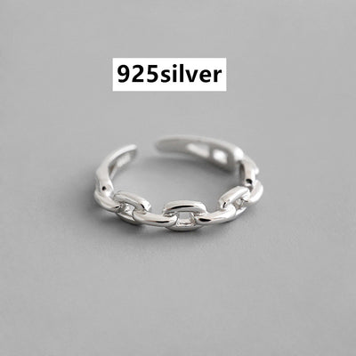 Anillo Abierto de Cadena Fina Calada para Mujer - Image 6