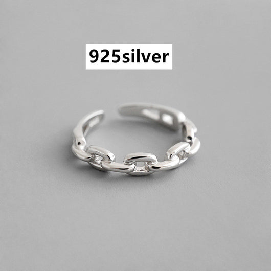 Anillo Abierto de Cadena Fina Calada para Mujer - Image 6