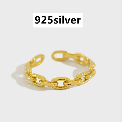 Anillo Abierto de Cadena Fina Calada para Mujer - Image 7