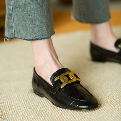 Zapatos Lefu para Mujer con Hebilla de Resorte y Suela Plana - Image 8