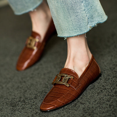 Zapatos Lefu para Mujer con Hebilla de Resorte y Suela Plana - Image 6