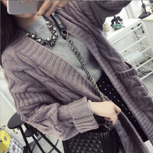 Chaqueta Suéter con Bolsillos Retorcidos para Mujer - Image 3