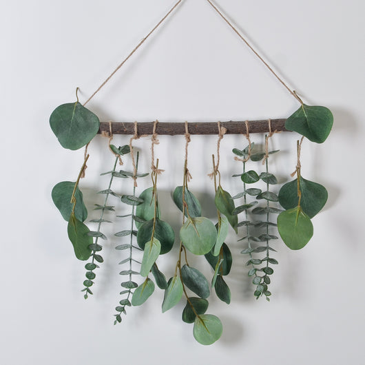 Decoración de Pared con Hojas de Eucalipto Artificial y Helecho Verde - Image 9