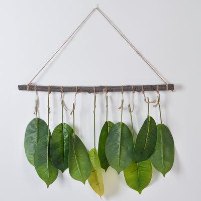 Decoración de Pared con Hojas de Eucalipto Artificial y Helecho Verde - Image 10