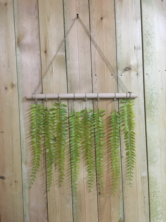 Decoración de Pared con Hojas de Eucalipto Artificial y Helecho Verde