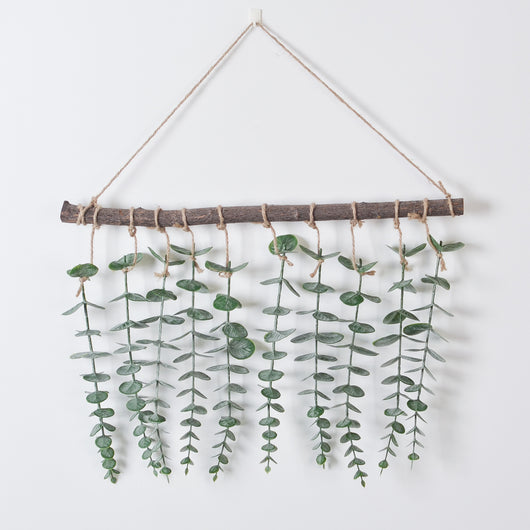 Decoración de Pared con Hojas de Eucalipto Artificial y Helecho Verde - Image 12
