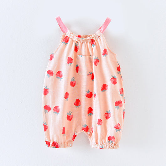 Enterizo Infantil de Algodón Absorbente con Tirantes - Image 3