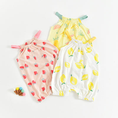Enterizo Infantil de Algodón Absorbente con Tirantes