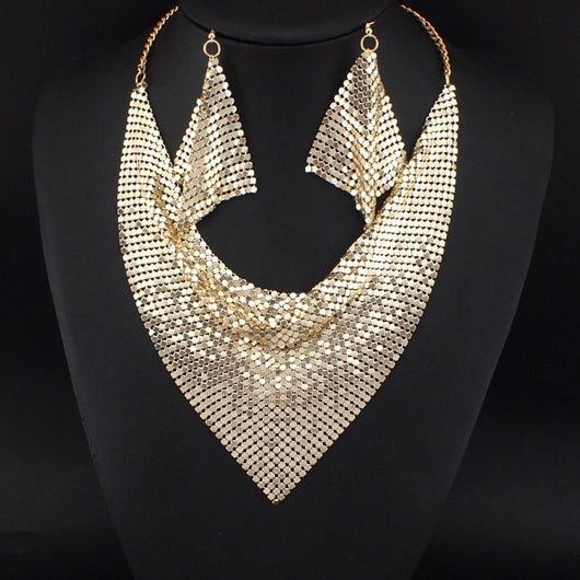 Collar de Seda con Lentejuelas - Conjunto Falso Collar Collar - Image 16