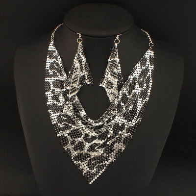 Collar de Seda con Lentejuelas - Conjunto Falso Collar Collar - Image 12