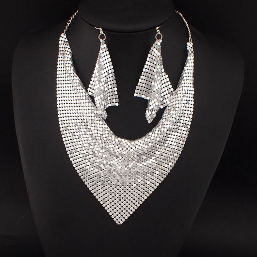 Collar de Seda con Lentejuelas - Conjunto Falso Collar Collar - Image 18