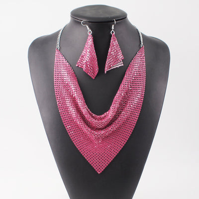 Collar de Seda con Lentejuelas - Conjunto Falso Collar Collar - Image 20