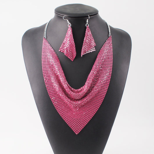 Collar de Seda con Lentejuelas - Conjunto Falso Collar Collar - Image 6
