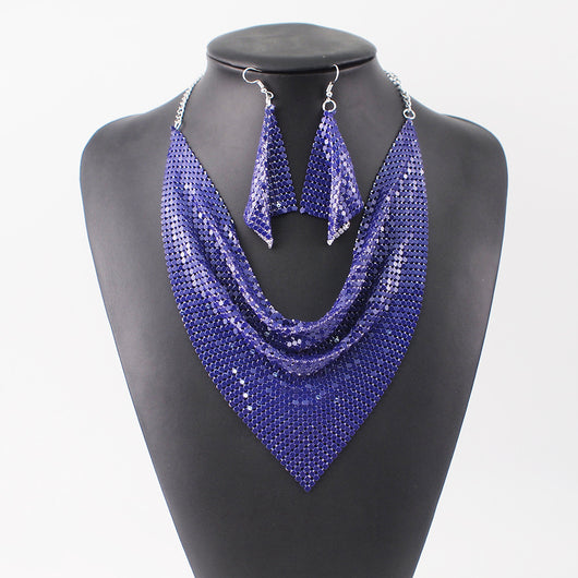 Collar de Seda con Lentejuelas - Conjunto Falso Collar Collar - Image 7