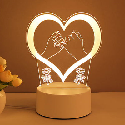 Lámpara LED 3D Acrílica USB Neon - Decoración Luminosa para Hogar - Image 8