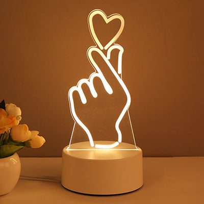 Lámpara LED 3D Acrílica USB Neon - Decoración Luminosa para Hogar - Image 7