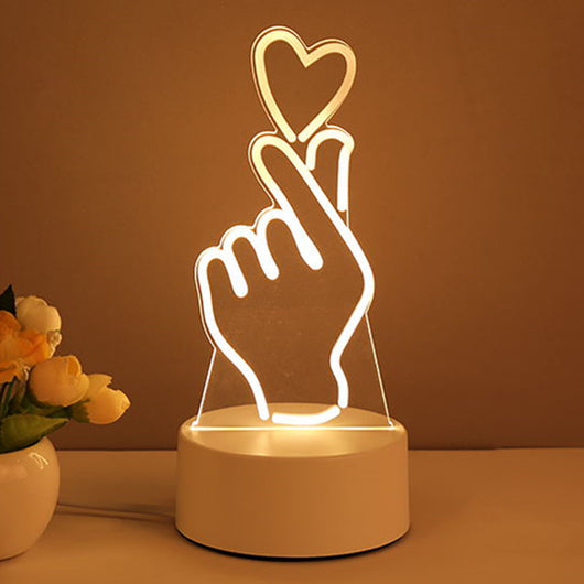 Lámpara LED 3D Acrílica USB Neon - Decoración Luminosa para Hogar - Image 7
