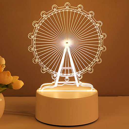 Lámpara LED 3D Acrílica USB Neon - Decoración Luminosa para Hogar - Image 3