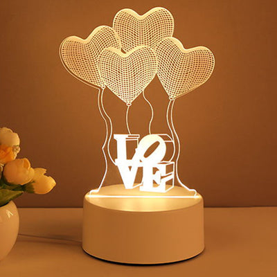 Lámpara LED 3D Acrílica USB Neon - Decoración Luminosa para Hogar - Image 4