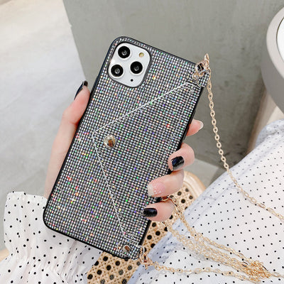Funda Lujo Lentejuelas Billetera Tarjetas con Cordón para Huawei P40Pro - Image 9