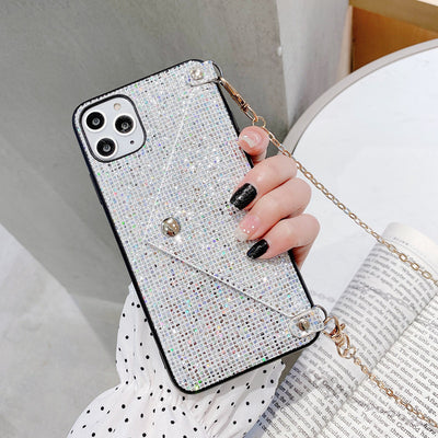 Funda Lujo Lentejuelas Billetera Tarjetas con Cordón para Huawei P40Pro - Image 3