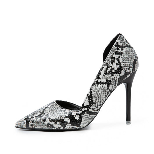 Tacones Altos Puntiagudos con Patrón de Serpiente - Zapatos de Diseño Elegante - Image 6