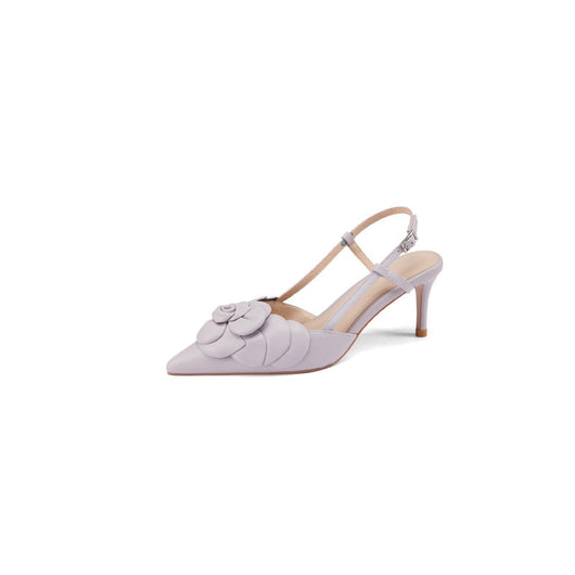 Sandalias Elegantes de Punta Afilada con Hebilla y Flor Bordada - Image 2