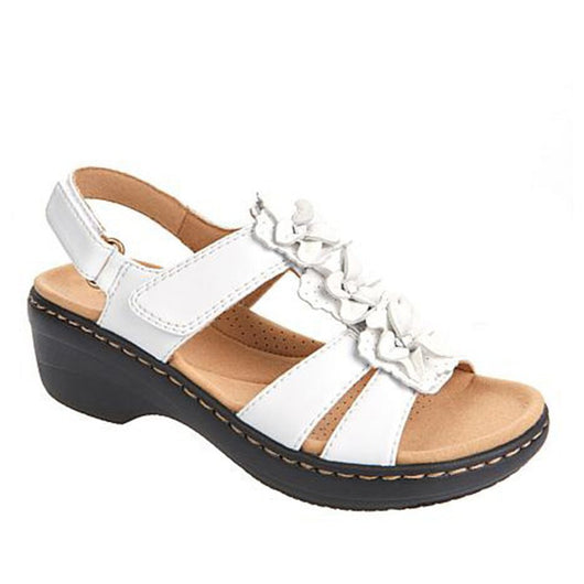Sandalias Casuales con Cuña Hueca y Flores Boca de Pez - Image 13