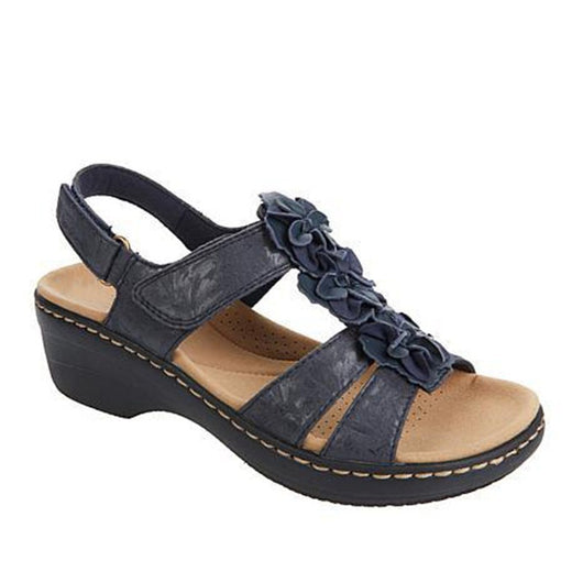 Sandalias Casuales con Cuña Hueca y Flores Boca de Pez - Image 9