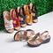 Sandalias Casuales con Cuña Hueca y Flores Boca de Pez