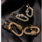 Aretes de Diamantes Completos tipo Carabiner
