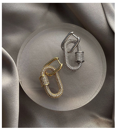 Aretes de Diamantes Completos tipo Carabiner - Image 5