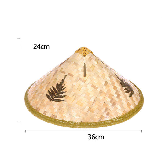 Sombrero de Paja Tejido a Mano con Hojas de Bambú - Image 4