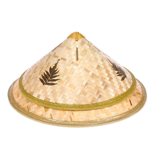 Sombrero de Paja Tejido a Mano con Hojas de Bambú - Image 3
