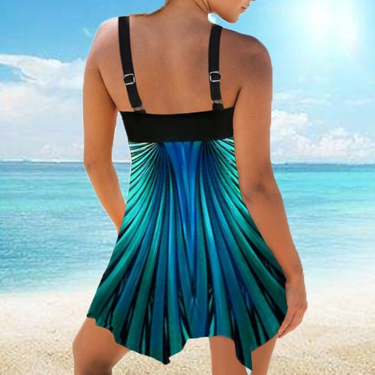 Blusa Degradado Verde Talla Grande para Mujer - Estilo Europeo y Americano - Image 3