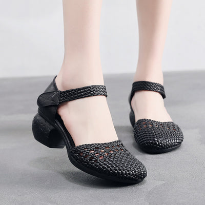 Sandalias Tejidas Casuales para Mujer con Detalles Perforados - Image 9