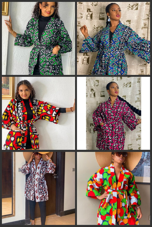 Chaqueta Kimono Mujer con Estampado Digital y Bolsillos Funcionales - Image 11